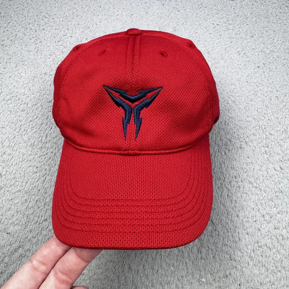 Nike Hat Cap Youth One Size Red Mesh FitDry Performance Logo Style 234372-648